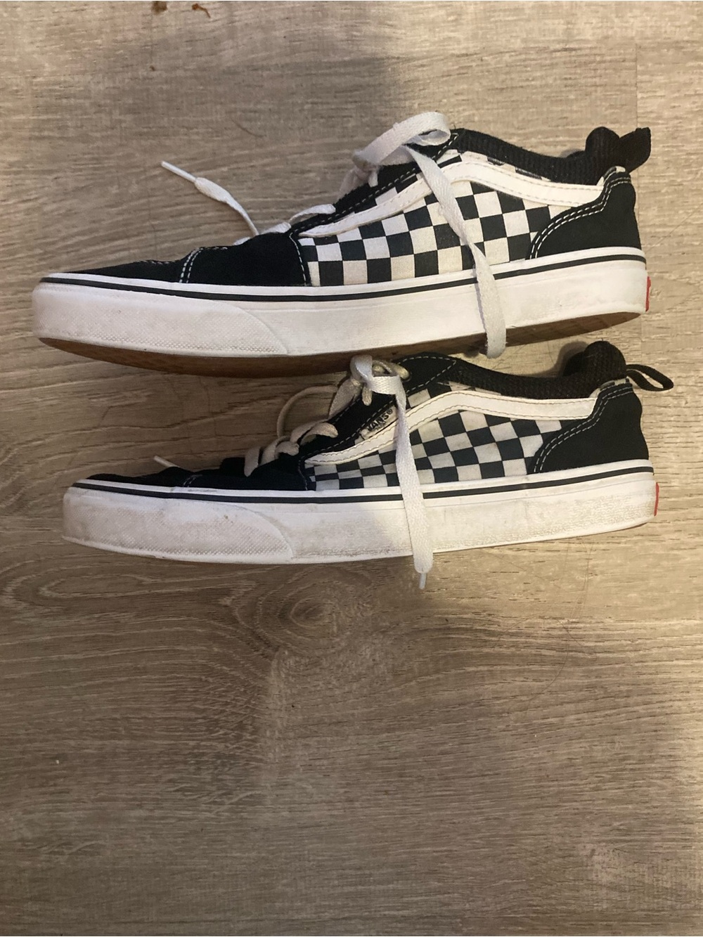 Vans Off The Wall Black & White checkered Shoes Youth 7